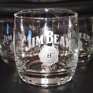 Set of 3 New Jim Beam Whiskey Glasses